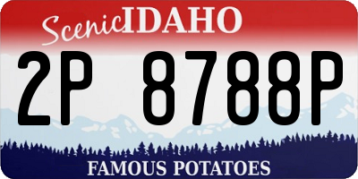 ID license plate 2P8788P