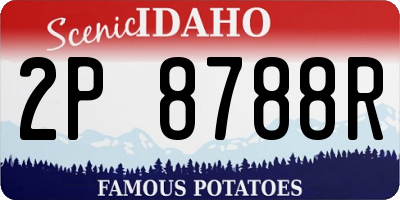 ID license plate 2P8788R