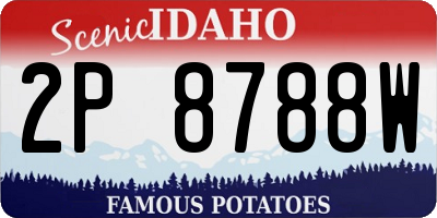ID license plate 2P8788W