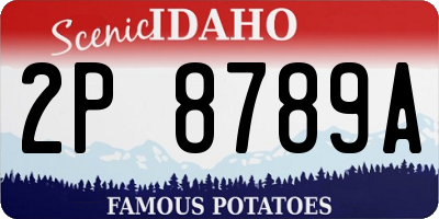 ID license plate 2P8789A