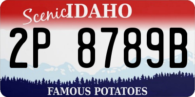 ID license plate 2P8789B