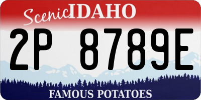 ID license plate 2P8789E