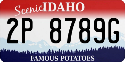 ID license plate 2P8789G