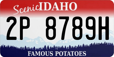 ID license plate 2P8789H