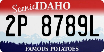 ID license plate 2P8789L