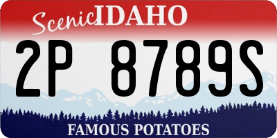 ID license plate 2P8789S
