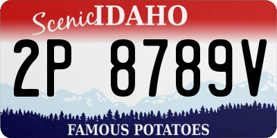 ID license plate 2P8789V