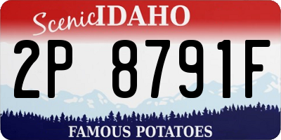 ID license plate 2P8791F