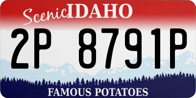 ID license plate 2P8791P