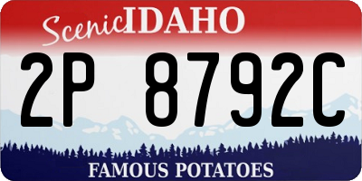 ID license plate 2P8792C
