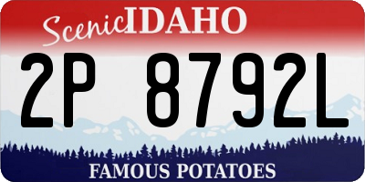 ID license plate 2P8792L