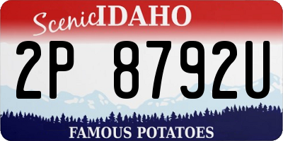 ID license plate 2P8792U