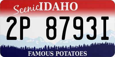 ID license plate 2P8793I