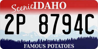ID license plate 2P8794C