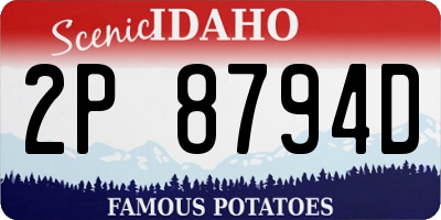 ID license plate 2P8794D
