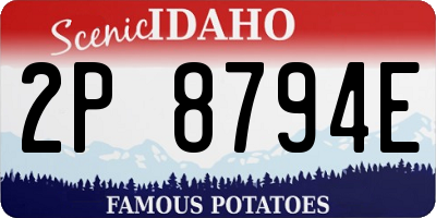 ID license plate 2P8794E