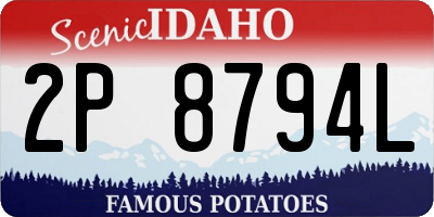 ID license plate 2P8794L