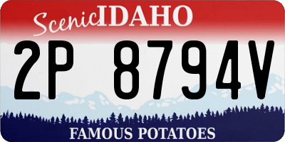 ID license plate 2P8794V