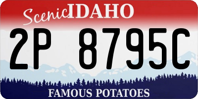 ID license plate 2P8795C