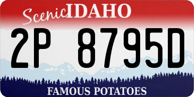 ID license plate 2P8795D