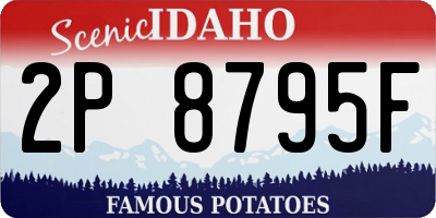 ID license plate 2P8795F