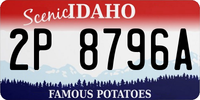 ID license plate 2P8796A
