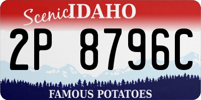 ID license plate 2P8796C