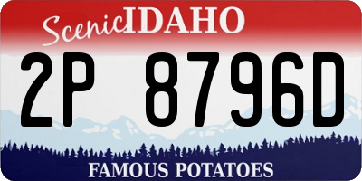 ID license plate 2P8796D