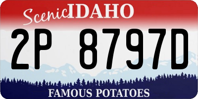 ID license plate 2P8797D