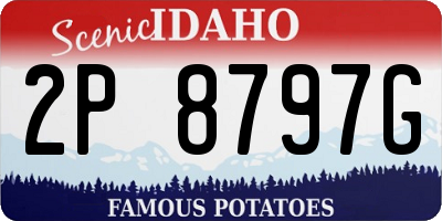 ID license plate 2P8797G
