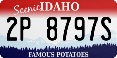 ID license plate 2P8797S