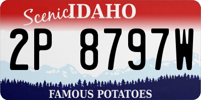 ID license plate 2P8797W