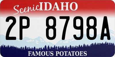 ID license plate 2P8798A