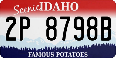 ID license plate 2P8798B