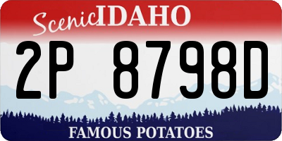 ID license plate 2P8798D