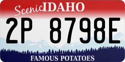 ID license plate 2P8798E