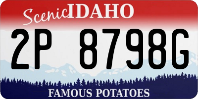 ID license plate 2P8798G