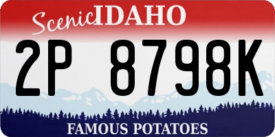 ID license plate 2P8798K