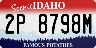 ID license plate 2P8798M