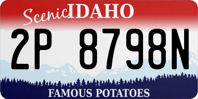 ID license plate 2P8798N