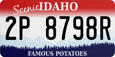 ID license plate 2P8798R