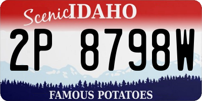 ID license plate 2P8798W