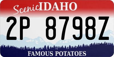 ID license plate 2P8798Z