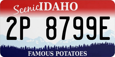 ID license plate 2P8799E