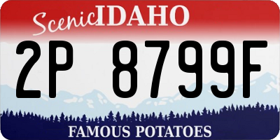 ID license plate 2P8799F