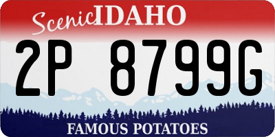 ID license plate 2P8799G