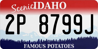 ID license plate 2P8799J