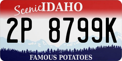ID license plate 2P8799K