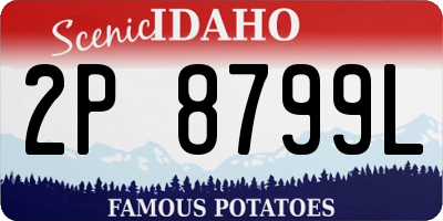 ID license plate 2P8799L