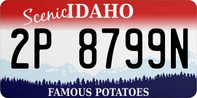 ID license plate 2P8799N